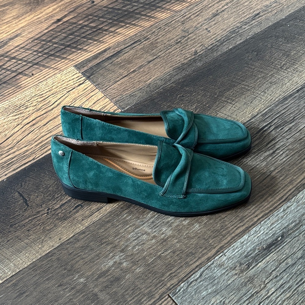 Hush Puppies Slade Loafer Hunter Green Emerald Suede Women’s Shoe Size 11